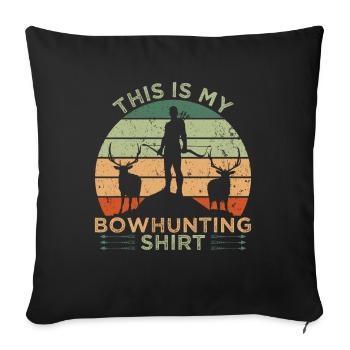 Chemise de chasse à l’arc - Housse de coussin décorative 45 x 45 cm - noir - Devant