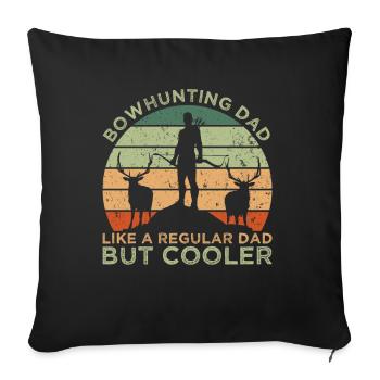 Bowhunting Dad - Sofa pillowcase 17,3'' x 17,3'' (45 x 45 cm) - black - Front