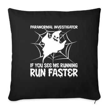 Paranormal Investigator Geisterjäger - Sofakissenbezug 45 x 45 cm - Schwarz - Vorne