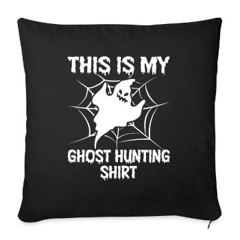 Ghost Hunting Shirt - Sofa pillowcase 17,3'' x 17,3'' (45 x 45 cm) - black - Front