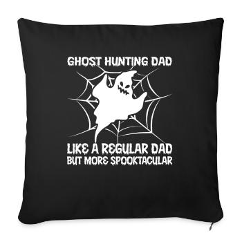 Papa chasseur de fantômes - Housse de coussin décorative 45 x 45 cm - noir - Devant
