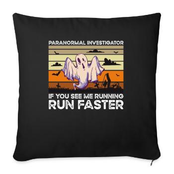 Paranormal Investigator Geisterjäger - Sofakissenbezug 45 x 45 cm - Schwarz - Vorne