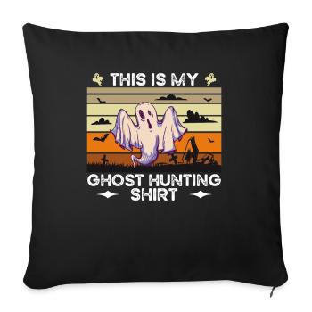 Ghost Hunting Shirt - Sofa pillowcase 17,3'' x 17,3'' (45 x 45 cm) - black - Front