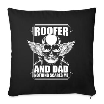 Dachdecker Und Vater - Sofakissenbezug 45 x 45 cm - Schwarz - Vorne