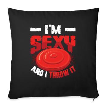 Je suis sexy et je le jette - Housse de coussin décorative 45 x 45 cm - noir - Devant