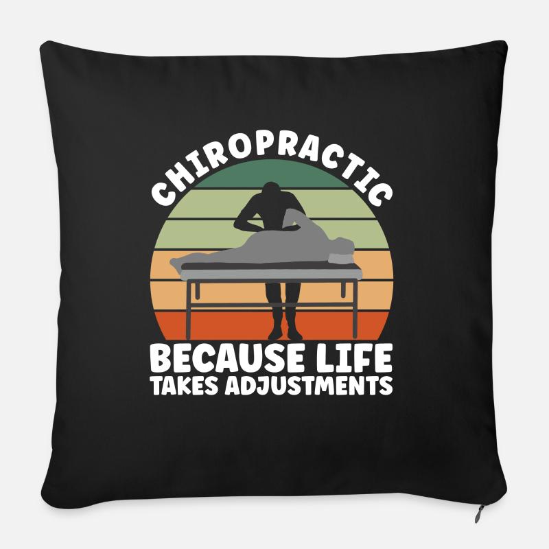 Chiropractic Adjustment - Sofakissenbezug 45 x 45 cm - Schwarz