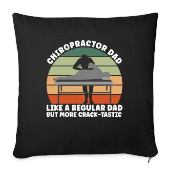 Papa chiropratique - Housse de coussin décorative 45 x 45 cm - noir - Devant