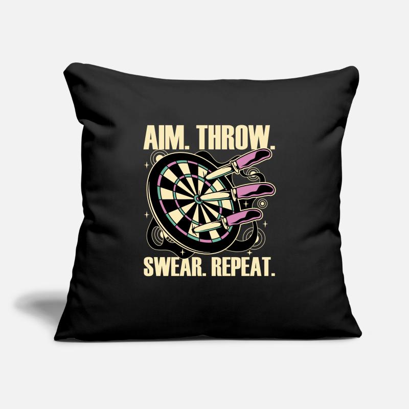 Aim Throw Swear Repeat Sofa pillowcase 17,3'' x 17,3'' (45 x 45 cm)