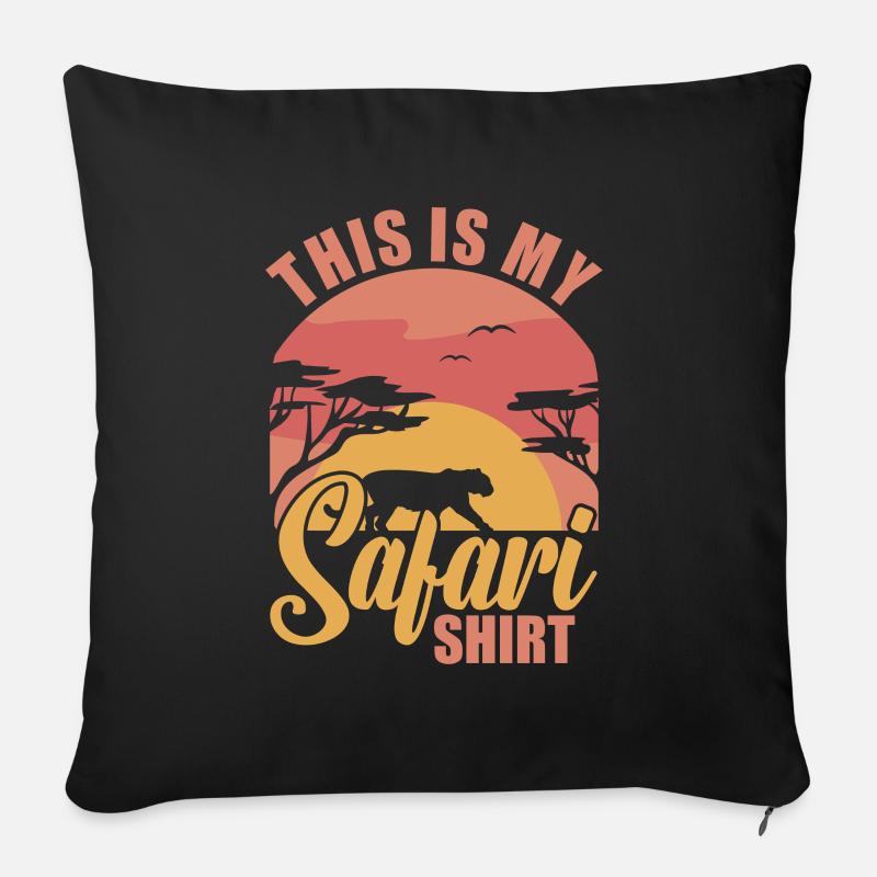 Safari - Housse de coussin décorative 45 x 45 cm - noir
