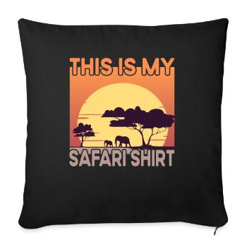 Safari - Sofa pillowcase 17,3'' x 17,3'' (45 x 45 cm) - black - Front