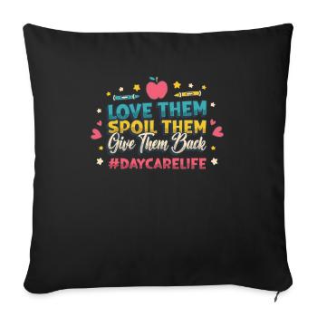 Je t’aime gâte tu lui rends Kita-leben - Housse de coussin décorative 45 x 45 cm - noir - Devant