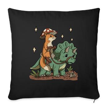 Cottagecore Fuchs - Sofakissenbezug 45 x 45 cm - Schwarz - Vorne
