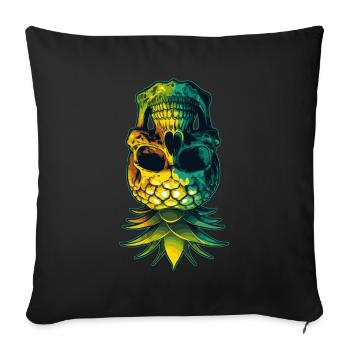 Upside Down Pineapple Skull Swinger Swinging Gift - Sofa pillowcase 17,3'' x 17,3'' (45 x 45 cm) - black - Front