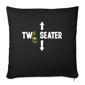Deux places à l’envers Épinas Skull Swinger - Housse de coussin décorative 45 x 45 cm - noir - Devant