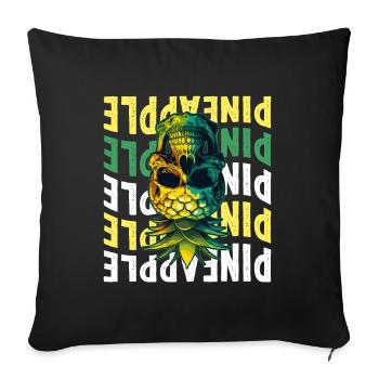 Upside Down Pineapple - Sofa pillowcase 17,3'' x 17,3'' (45 x 45 cm) - black - Front
