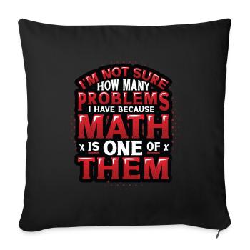 Les anti-maths, Drôle de maths - Housse de coussin décorative 45 x 45 cm - noir - Devant
