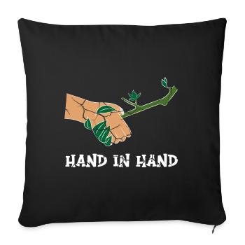 Climate Change Mother Earth Day Environment - Sofa pillowcase 17,3'' x 17,3'' (45 x 45 cm) - black - Front