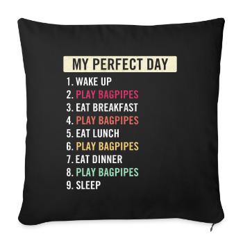 Funny Bagpipes Players Bagpipes Lovers Bagpipers - Sofakissenbezug 45 x 45 cm - Schwarz - Vorne