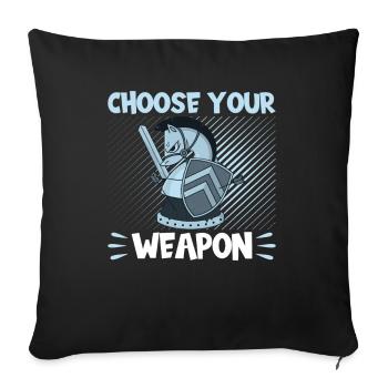 Chess Choose Your Weapon - Sofa pillowcase 17,3'' x 17,3'' (45 x 45 cm) - black - Front