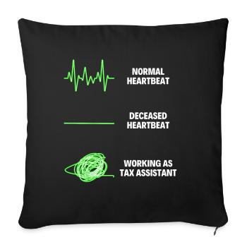 Funny Tax Assistant Worker Funny Tax Accountant - Sofa pillowcase 17,3'' x 17,3'' (45 x 45 cm) - black - Front