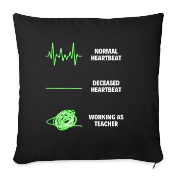 Teacher Funny Teacher Worker School Teacher - Sofa pillowcase 17,3'' x 17,3'' (45 x 45 cm) - black - Front