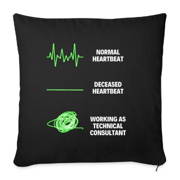 Technical Consultant Funny Technical Consultant - Sofa pillowcase 17,3'' x 17,3'' (45 x 45 cm) - black - Front