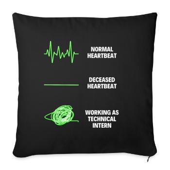 Technical Intern Worker Funny Technical Intern - Sofa pillowcase 17,3'' x 17,3'' (45 x 45 cm) - black - Front