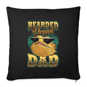 Best Bearded Dragon Dad Ever - Sofa pillowcase 17,3'' x 17,3'' (45 x 45 cm) - black - Front