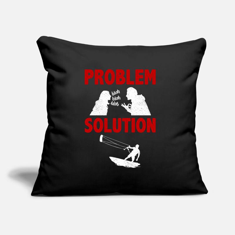 Kiteboarding Kitesurfing Sport Problem Solution Sofa pillowcase 17,3'' x 17,3'' (45 x 45 cm)