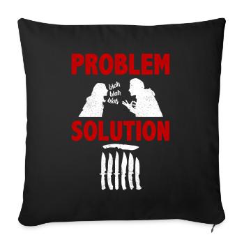 Knife Making Knife Maker Problem Solution Hobby - Sofa pillowcase 17,3'' x 17,3'' (45 x 45 cm) - black - Front