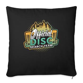 Recherche officielle de disque, Team Frisbee, Golf Disc - Housse de coussin décorative 45 x 45 cm - noir - Devant