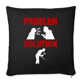 Solution au problème du lanceur de couteaux - Housse de coussin décorative 45 x 45 cm - noir - Devant