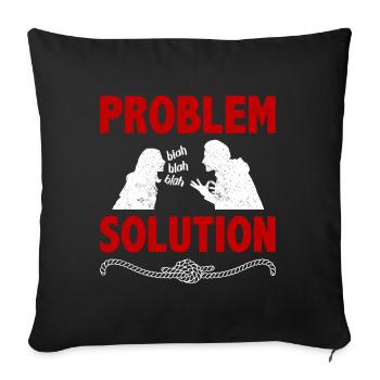 Nœud Nœud Nouer Problème Solution Hobby - Housse de coussin décorative 45 x 45 cm - noir - Devant
