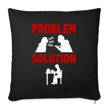 Learning Education University Problem Solution - Sofakissenbezug 45 x 45 cm - Schwarz - Vorne