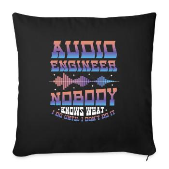 Ingénieur du son - Housse de coussin décorative 45 x 45 cm - noir - Devant