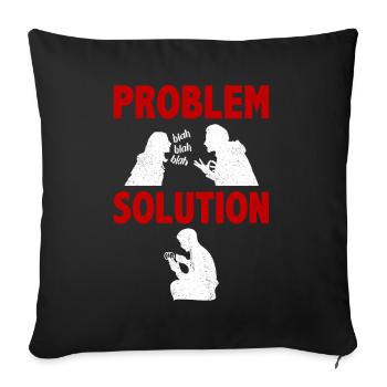 Lock Picking Lock Smitting Problem Solution Hobby - Sofa pillowcase 17,3'' x 17,3'' (45 x 45 cm) - black - Front