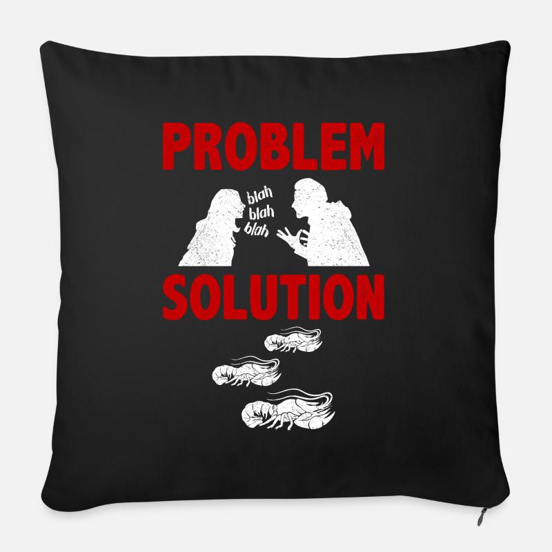 Lobster Racing Activity Problem Solution Hobby - Sofa pillowcase 17,3'' x 17,3'' (45 x 45 cm) - black