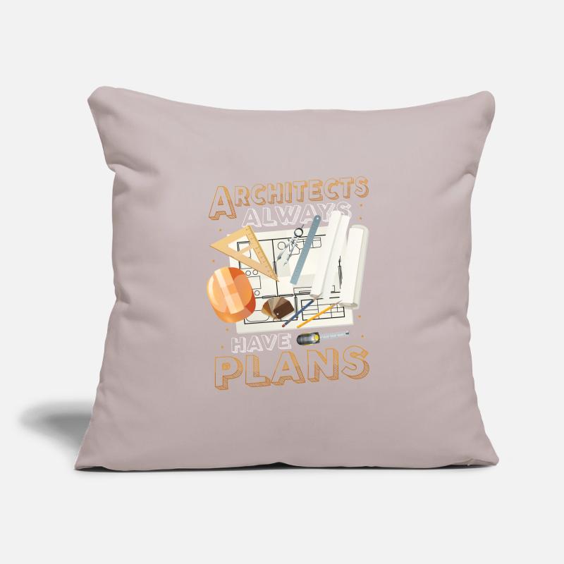 Architects always have plans, architecture Sofa pillowcase 17,3'' x 17,3'' (45 x 45 cm)