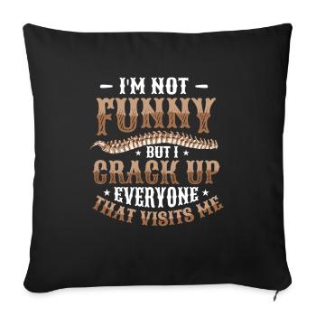 I'm not funny - Sofa pillowcase 17,3'' x 17,3'' (45 x 45 cm) - black - Front