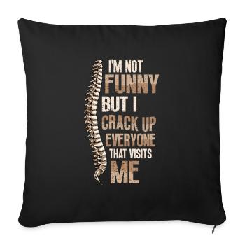 I'm not funny - Sofa pillowcase 17,3'' x 17,3'' (45 x 45 cm) - black - Front