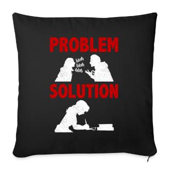Novel Writing Writter Narrative Problem Solution - Sofakissenbezug 45 x 45 cm - Schwarz - Vorne