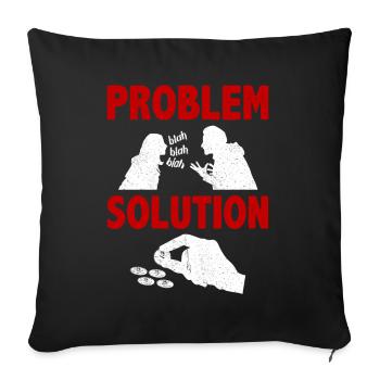 Penny Collecting Coin Collector Problem Solution - Sofakissenbezug 45 x 45 cm - Schwarz - Vorne