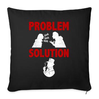 Pipe Smoking Tobacco Problem Solution Hobby - Sofa pillowcase 17,3'' x 17,3'' (45 x 45 cm) - black - Front
