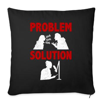 Podcast Hosting Podcaster Problem Solution Hobby - Sofa pillowcase 17,3'' x 17,3'' (45 x 45 cm) - black - Front