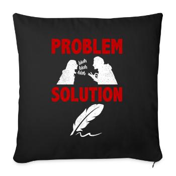 Poetry Writing Literature Writter Problem Solution - Sofakissenbezug 45 x 45 cm - Schwarz - Vorne