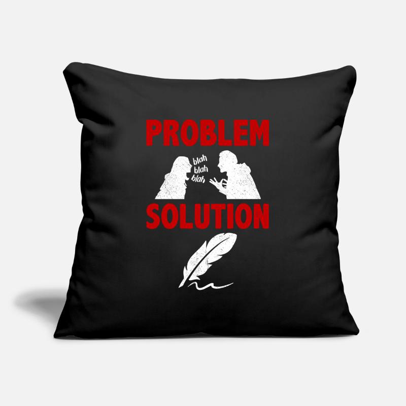 Poetry Writing Literature Writter Problem Solution Sofa pillowcase 17,3'' x 17,3'' (45 x 45 cm)