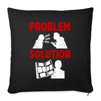 Carte postale Collecte de lettres Problème Solution Passe-temps - Housse de coussin décorative 45 x 45 cm - noir - Devant