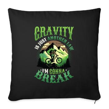 Mountain Bike Dirt Jumping - Sofa pillowcase 17,3'' x 17,3'' (45 x 45 cm) - black - Front