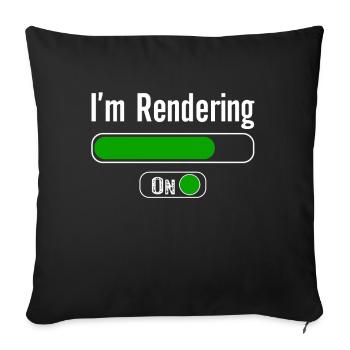 I'm RenderingVideoeditor Bearbeitender Videofilmer - Sofakissenbezug 45 x 45 cm - Schwarz - Vorne
