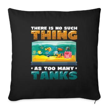 Il n’y a pas de poisson dans trop d’aquariums - Housse de coussin décorative 45 x 45 cm - noir - Devant